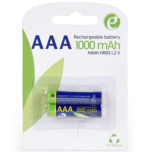 Аккумулятор AAA, 1000 mAh, EnerGenie, 2 шт, 1.2V, Blister (EG-BA-AAA10-01) - фото 2
