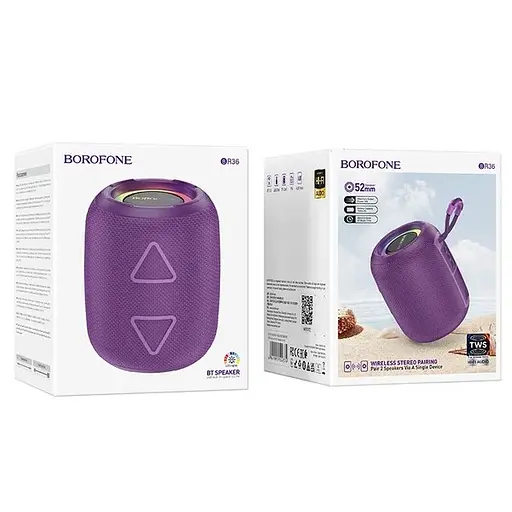 Колонка портативна Borofone BR36 Lucy sports BT speaker Purple - фото 3