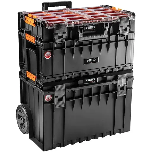 Модульная система NEO Tools на колесиках, 3 модуля (2 бокса + органайзер) 84-278 - фото 1