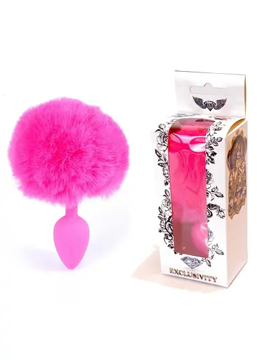Анальна пробка з хвостиком Boss Jewellery Bunny Tail 6.5 см (рожевий)