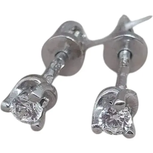 Золотые серьги-пуссеты Гаразд с фианитами. 3533276Б