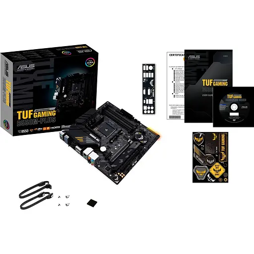 Материнская плата Asus TUF Gaming B550M-PLUS sAM4 B550 4xDDR4 M.2 HDMI DP mATX - фото 2