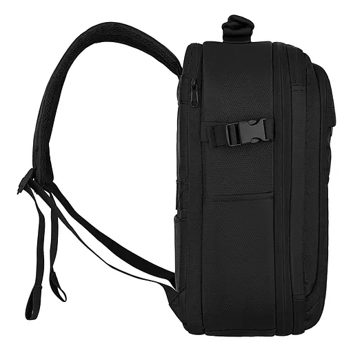 Рюкзак дорожный 2Е Trek, Cabin size, полиэстр, EXP, 17/23л, с отсеком для ноутбука 16", черный 2E sum0027681 - фото 4