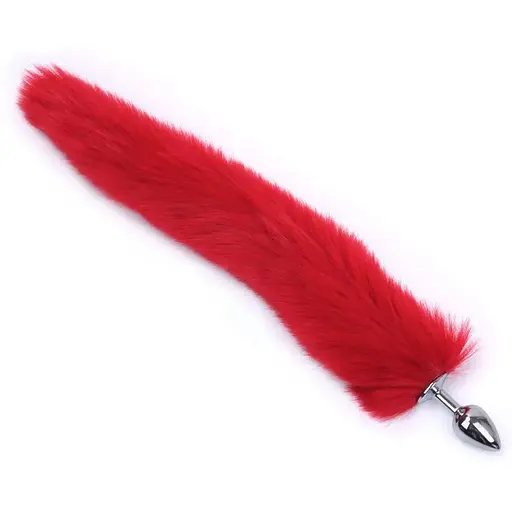 Анальна пробка з хвостом SKN-L01, Червоний