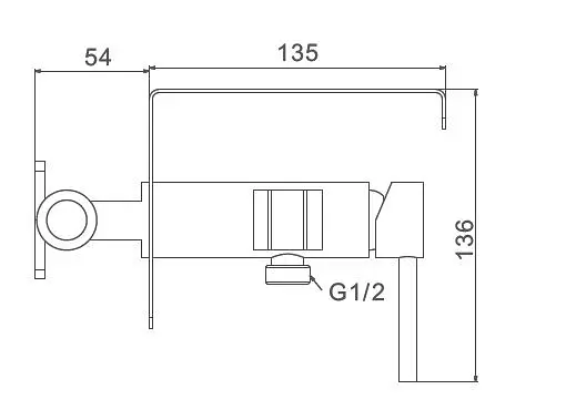 Гигиенический душ с полочкой + держатель для бумаги 35 Frap 1/10, Хром F7516 - фото 2