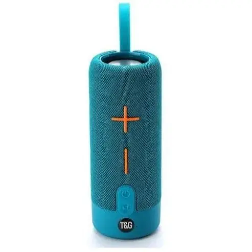 Портативная беспроводная Bluetooth-колонка TG-619C с мощным звучанием LED-подсветкой и ремешком для переноски Бирюзовый - фото 1