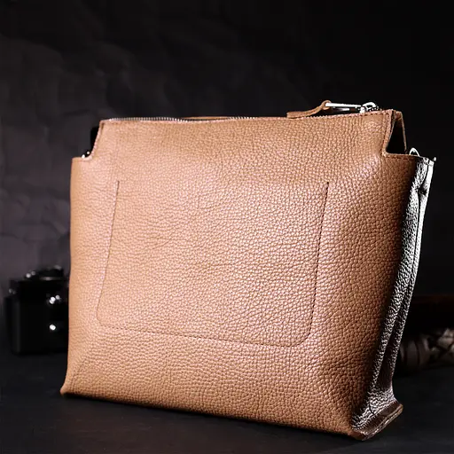 Кожаная женская сумка Grande Pelle 26х22х13 см sum0023605 - фото 9