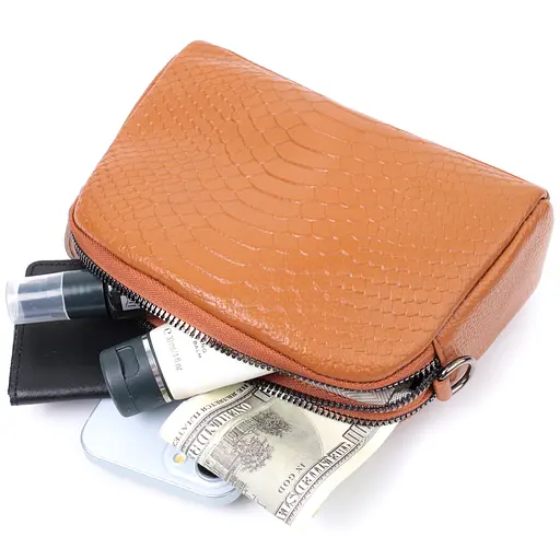 Сумка для женщин Vintage на два отделения из натуральной кожи 19х12х7 см sum0027014 - фото 8