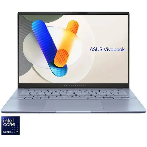 Ноутбук ASUS Vivobook S14 OLED S5406MA з процесором Intel Core Ultra 7 155H pana la 4.8GHz, 14'', WUXGA, OLED, 16GB LPDDR5X RAM, 512GB SSD, Intel Arc графікою, Windows 11 Pro, Mist