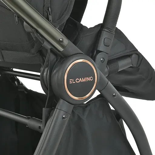 Детская прогулочная коляска-книга El Camino ME 1078 Versa Clover Black Черная - фото 8