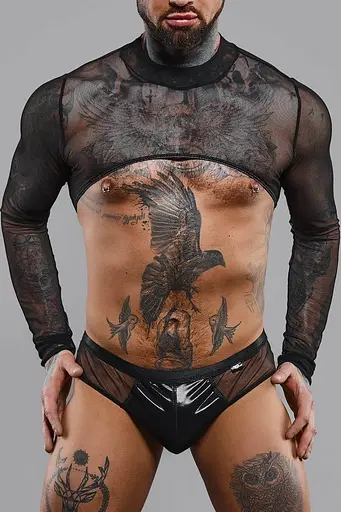 Топ с длинными рукавами Regnes Fetish Planet XL (черный) - фото 11