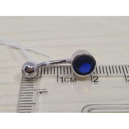 Серебряная серьга для пирсинга пупка Silvex 925. ПР2ФС/030 - фото 4