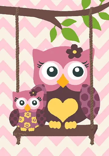 Комплект картин по номерам Riviera Blanca Cute owls (ITR-063) 3 шт в наборе