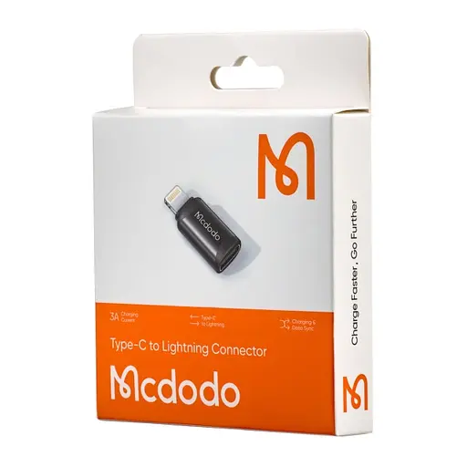 Адаптер Mcdodo Type-C to Lightning Connector OT-7680 чорний - фото 2
