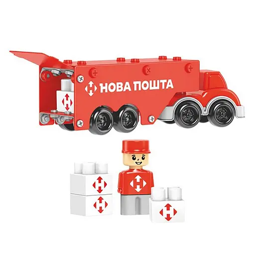 Дитячий металевий конструктор "Нова Пошта" 1416TXK, 135 деталей - фото 7