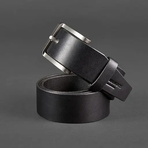 Мужской кожаный ремень BlankNot 40 мм черный  - фото 2