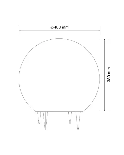 Вуличний садовий світильник куля Goldlux 330352 Argento 40 E27 1x25W IP65 Сірий - фото 3
