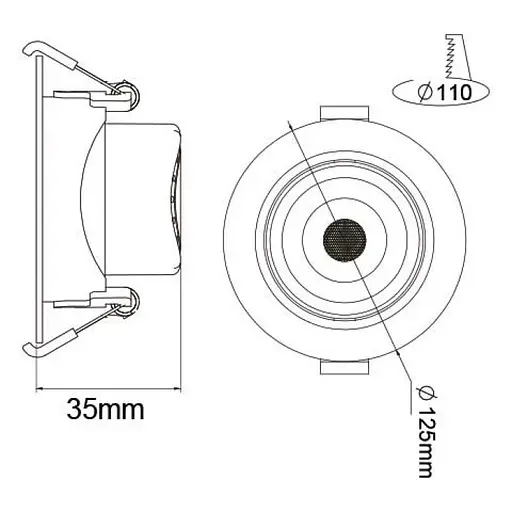Світильник врізний поворотний "NORA-12" 12W 6400K білий - фото 2