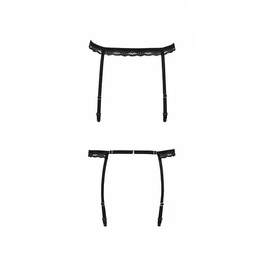 Пояс-стрепы для чулок Shelly Garter Belt black - Passion Exclusive 2XL/3XL - фото 5