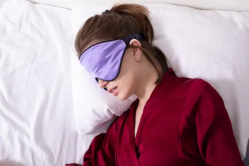 Подарунковий набір Чумацький Шлях: шовкова маска модель 3.1 + шовкова резинка для волосся розмір S Лавандовий (1223-02) - фото 2