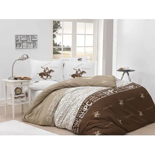 Комплект постільної білизни Beverly Hills Polo Club Євро Коричневий 000165547