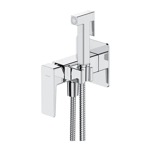 Набір гігієнічного душу прихованого монтажу Omnires Parma chrome SYSPMBI2CR, Хром - фото 1