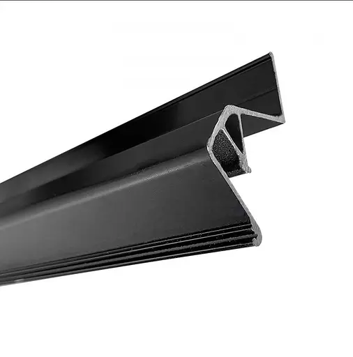 LED профіль для натяжної стелі, гарпунна система. Ефект "тіньового шва" з можливістю підсвітки 3м. KLOODI KLP NAT3042 3 BK - фото 1