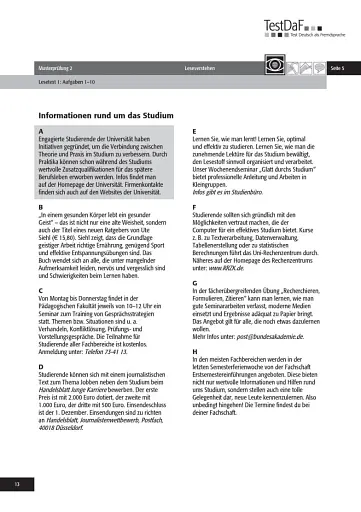 TestDaF Musterprufung 2. Heft mit Audio-CD - фото 12