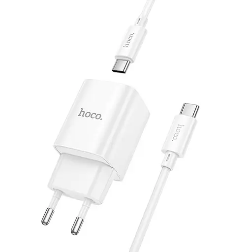 МЗП Hoco C149A Charm PD30W+QC3.0 (1USB-A/1C) + кабель Type-C to Type-C White - фото 3