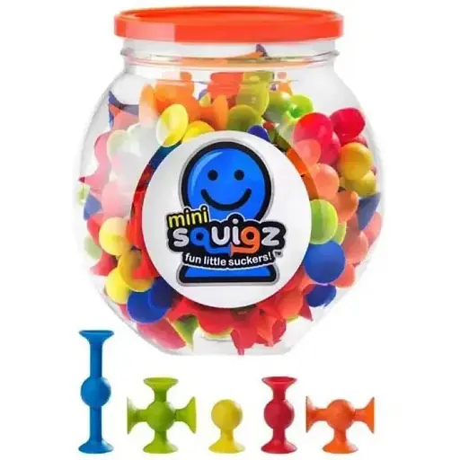 Конструктор на мініприсосках Fat Brain Toys MiniSquigz F107ML 75 деталей - фото 1