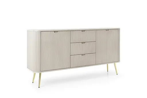 Комод Perfect Home Зова/Zova 2-дверный с 3 ящиками и золотыми ножками KSZ168 Кашемир (PFH-091282) - фото 4