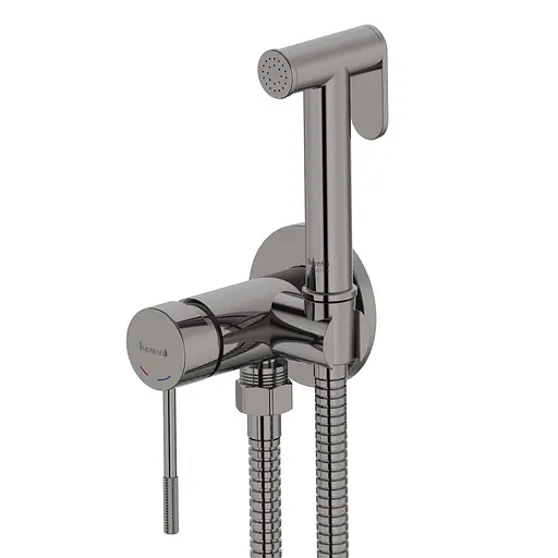 Набір гігієнічного душу прихованого монтажу Imprese Brenta графітовий хром ZMK092308039, Графітовий хром - фото 1