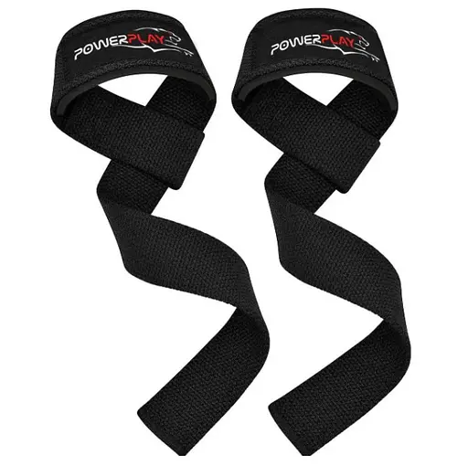 Лямки для тяги PowerPlay 7065 Classic Lifting Gym Straps Черные (PP_7065_Black) - фото 1