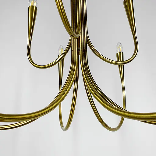 Изысканная золотая люстра ODENSA на 9 ламп Line.F MJ 107/9 - фото 4