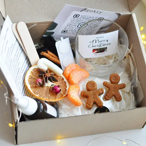 Набор для создания свечи "Merry Christmas" М Spokiy SP2406 с стеклянной емкостью - фото 2