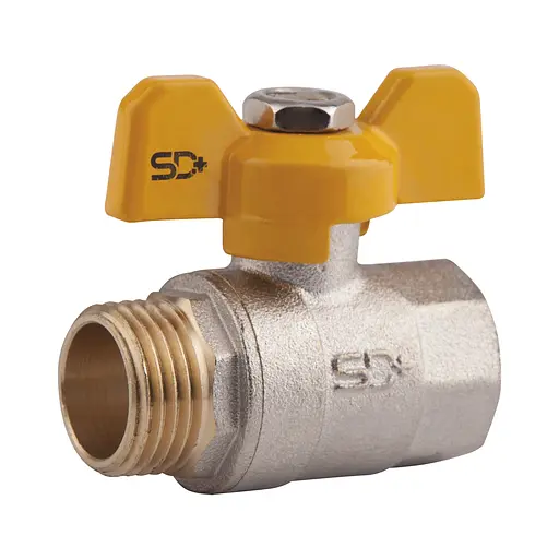 Кран шаровый SD Plus 3/4" ВН для газа (бабочка) SD607G20 - фото 1