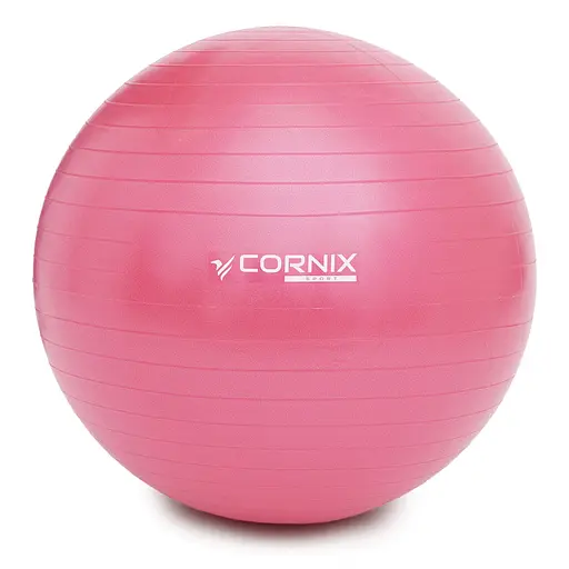 М'яч для фітнесу (фітбол) Cornix 75 см Anti-Burst XR-0024 Pink - фото 2