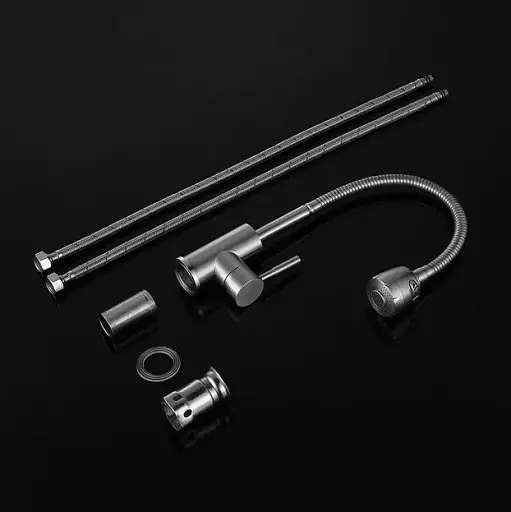 Смеситель для кухни Solone EZA4-A090 с рефлекторным гусьем Нержавеющая сталь 30412 - фото 8