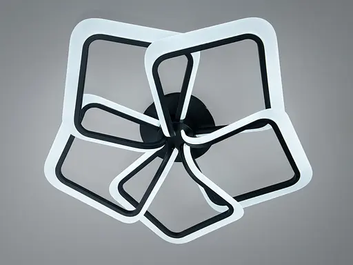 Світлодіодна Люстра стельова Diasha WG5146 чорна 130 Вт з пультом і димером - фото 1