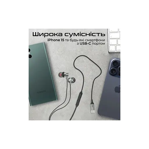 Навушники Promate Silken-C Grey (silken-c.grey) - фото 9