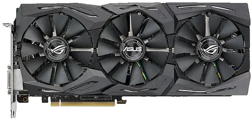 Видеокарта ASUS GTX 1080Ti 11Gb Strix (ROG-STRIX-GTX1080TI-11G-GAMING) (GDDR5X, 352 bit, PCI-E 3.0 x16) Б/у - фото 1