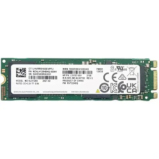 Накопитель SSD Samsung M.2 2280 128GB (MZ-NLH1280) Б/У - фото 1