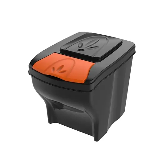 Контейнер для мусора Bama Poker 28x40x31h, 20 л. оранжевый
