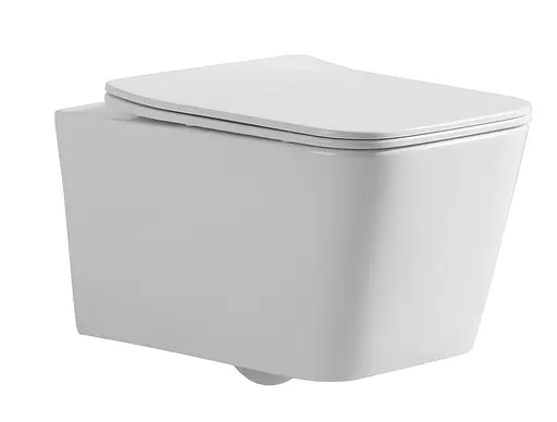 Унитаз подвесной Mixxus Quadro-0304-R 520x360x365 мм, Rimless MI6707, Белый - фото 3