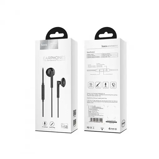 Дротові навушники Hoco M53, 3.5mm, 1.2m, чорні - фото 6