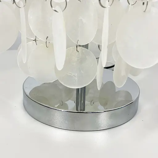 Срібна настільна лампа ATHELIA із перламутровими пластинами | Арт. T 1537 CH | Line F - фото 2