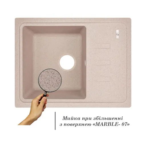 Кухонная мойка Lidz 620x435/200 MAR-07 (LIDZMAR07620435200) - фото 2