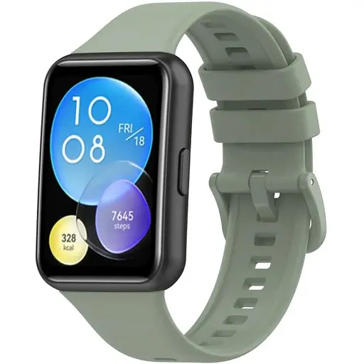 Ремешок DK для Huawei Watch Fit 2 Silicone Sport Full Light Classic (light green) - фото 3