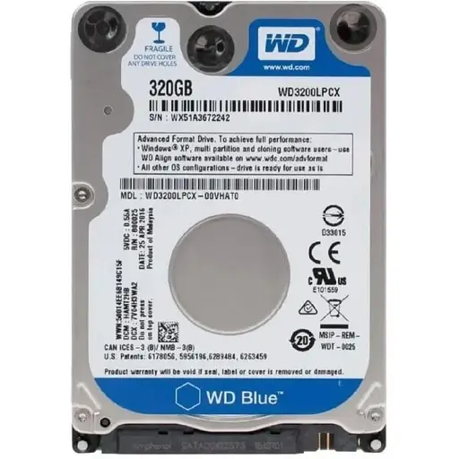 Жесткий диск 2.5 WD 320Gb WD3200LPCX Б/У - фото 1