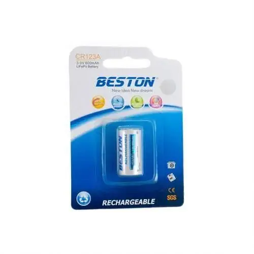 Аккумулятор CR-123, Beston, 1шт, Blister (CR123A) 600 mAh (AAB1844) - фото 1